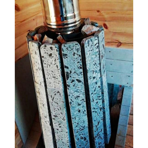 Банная печь Grill'D Cometa Vega 350 Window Max Stone Pro (Серпентинит)