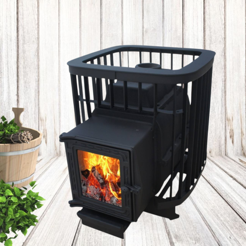 Чугунная печь для бани Варвара Прима 16 (К201) стекло