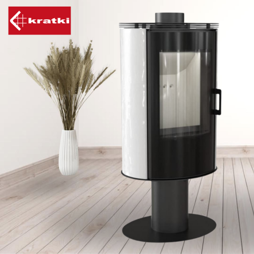 Печь-камин Kratki Koza/AB/S/NO/GLASS/Kafel/Bialy