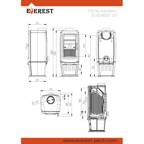  Печь-камин EVEREST S7
