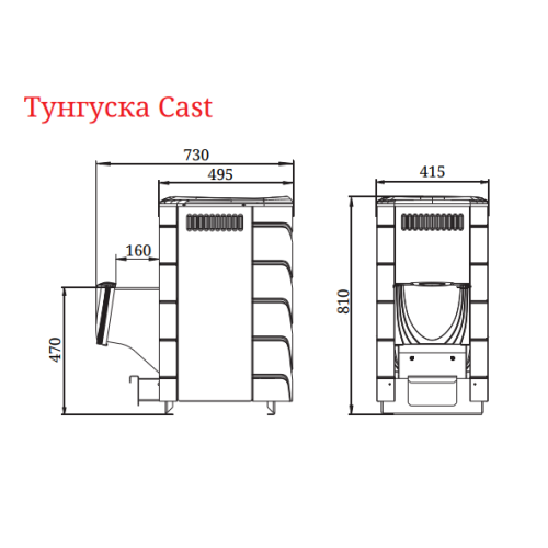 Печь для бани Термофор Тунгуска Cast ДА терракота