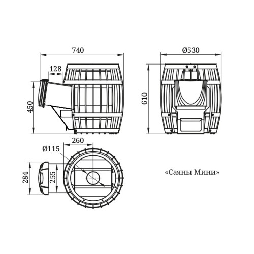 Печь для бани Термофор Саяны Мини Inox ДА