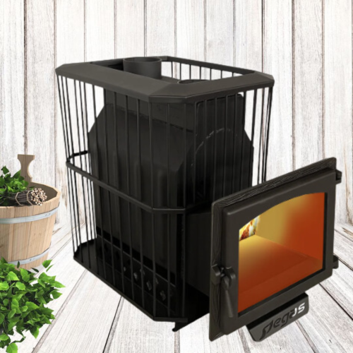 Банная печь Пегас 26 панорама сетка