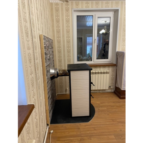 Печь-камин Везувий ПК-03 (224) с плитой, бежевый