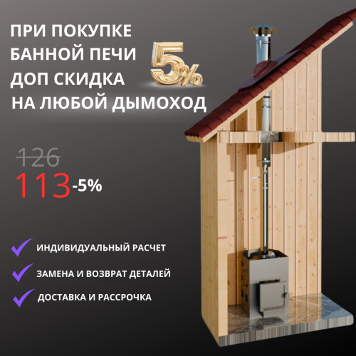 Печь банная ComfortProm 20м3, дверь со стеклом, чугун