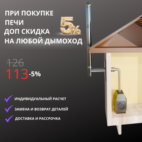 Отопительная печь Берёзка Bulik 200 Стекло
