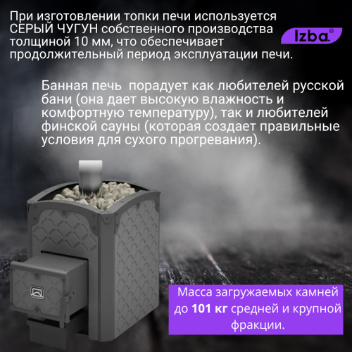 Банная печь Теплодар Былина-сетка 24Ч (1.2)