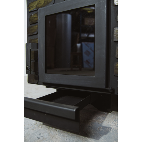 Печь ComfortProm банная 26м3, 8мм, дверь декор со стеклом, сталь 8 мм