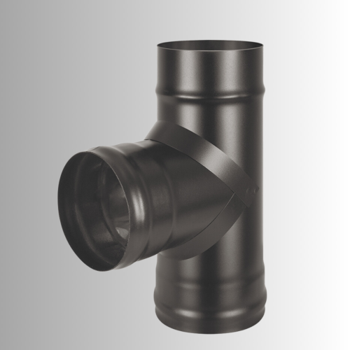Тройник BLACK 90 градусов 150 мм (AISI 430/0,8мм)