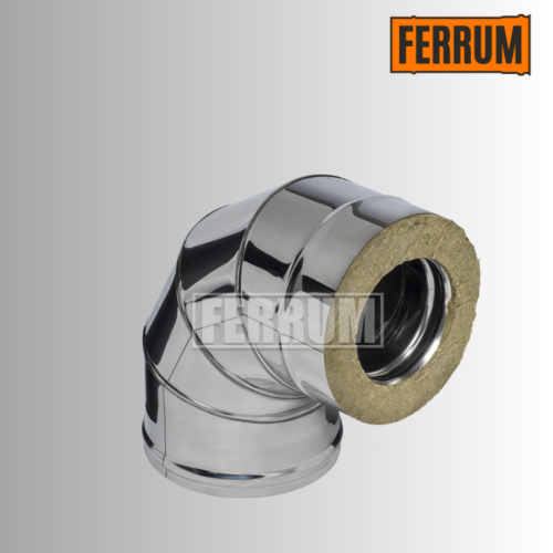 Сэндвич-колено 90° Феррум 150х250мм  (AISI 430 0,8 мм)