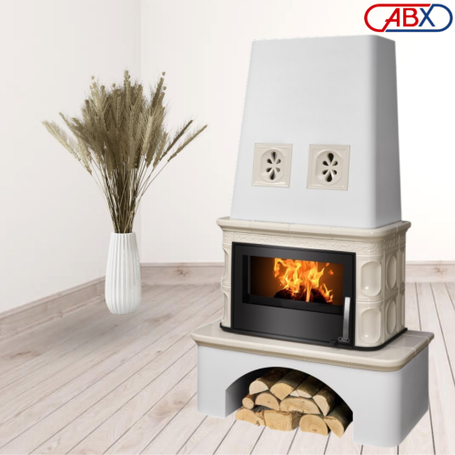 Кафельная печь ABX Laponie II P OX, вставка стальная