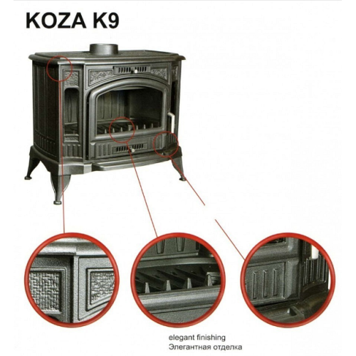 Печь камин Kratki Koza K9 с водяной рубашкой